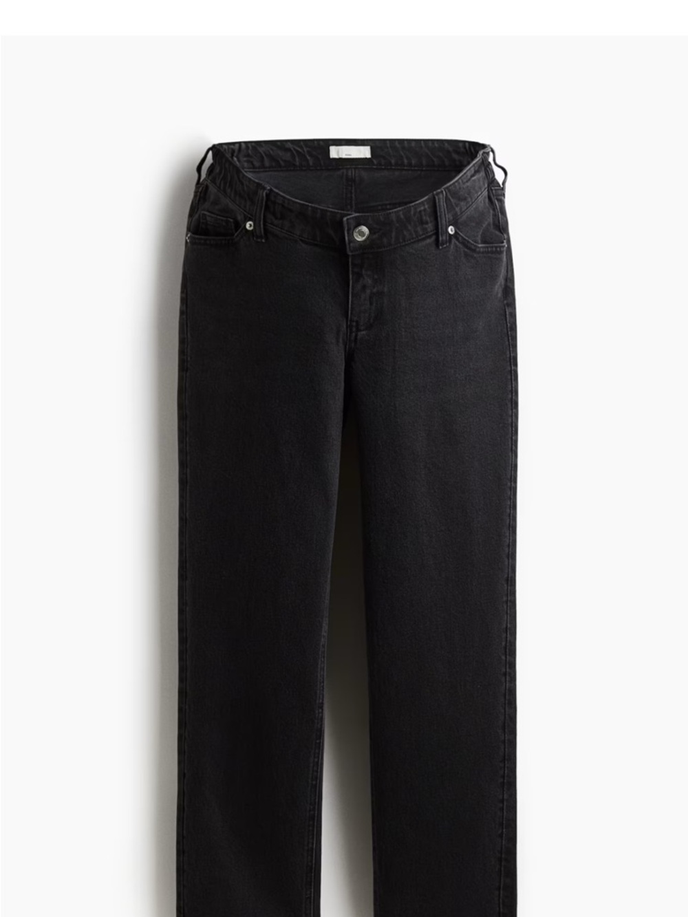 Mama before and after H&M Black Straight-Leg Jeans